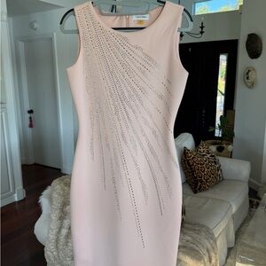 Calvin Klein Light Pink Embellished Mini Dress